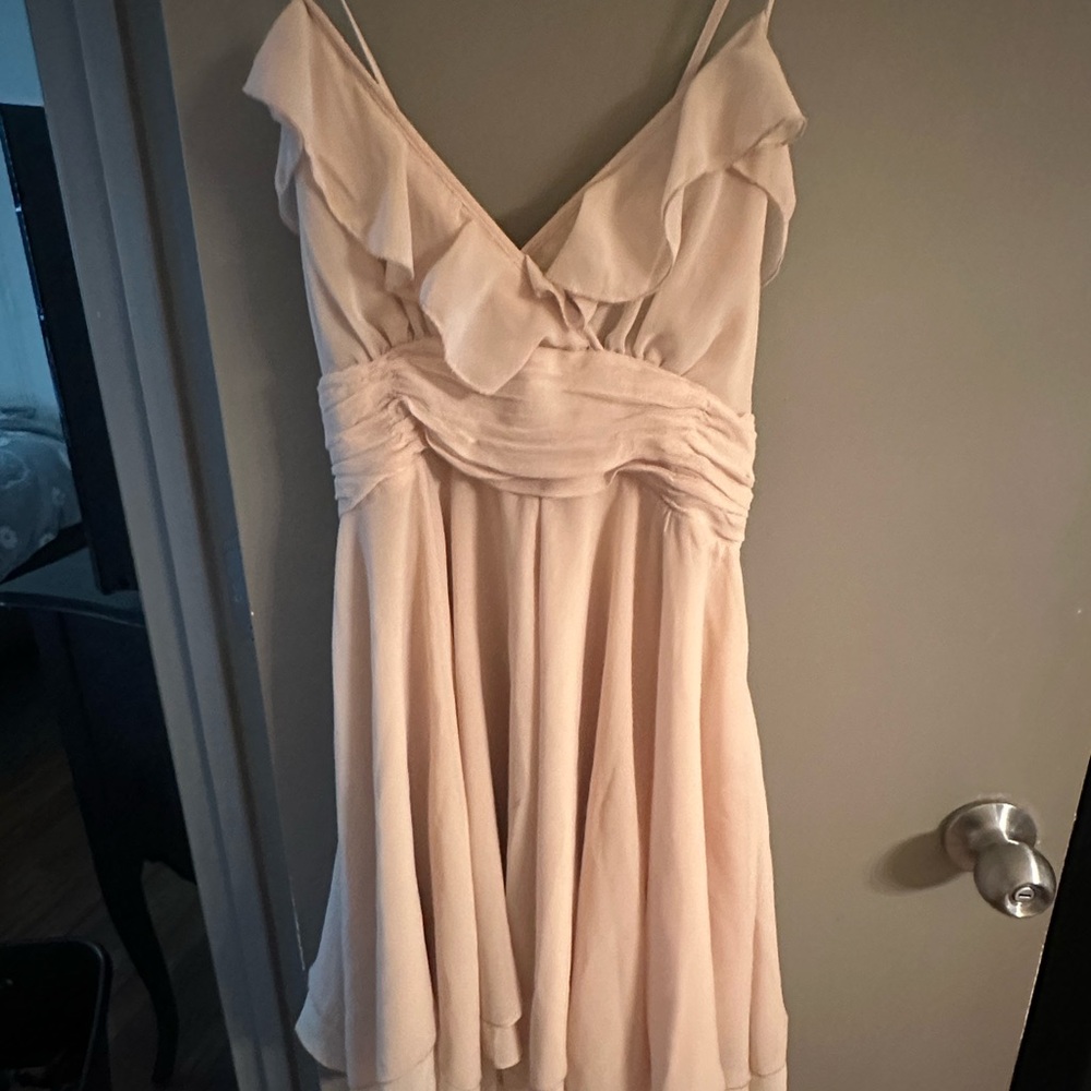 Ark & Co Cream Ruffle Mini Dress